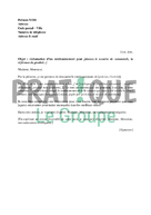 Lettre de réclamation d'un remboursement